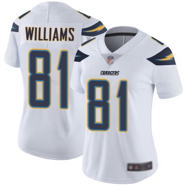Los Angeles Chargers NFL Football Mike Williams White Jersey Women Limited 81 Road Vapor Untouchable